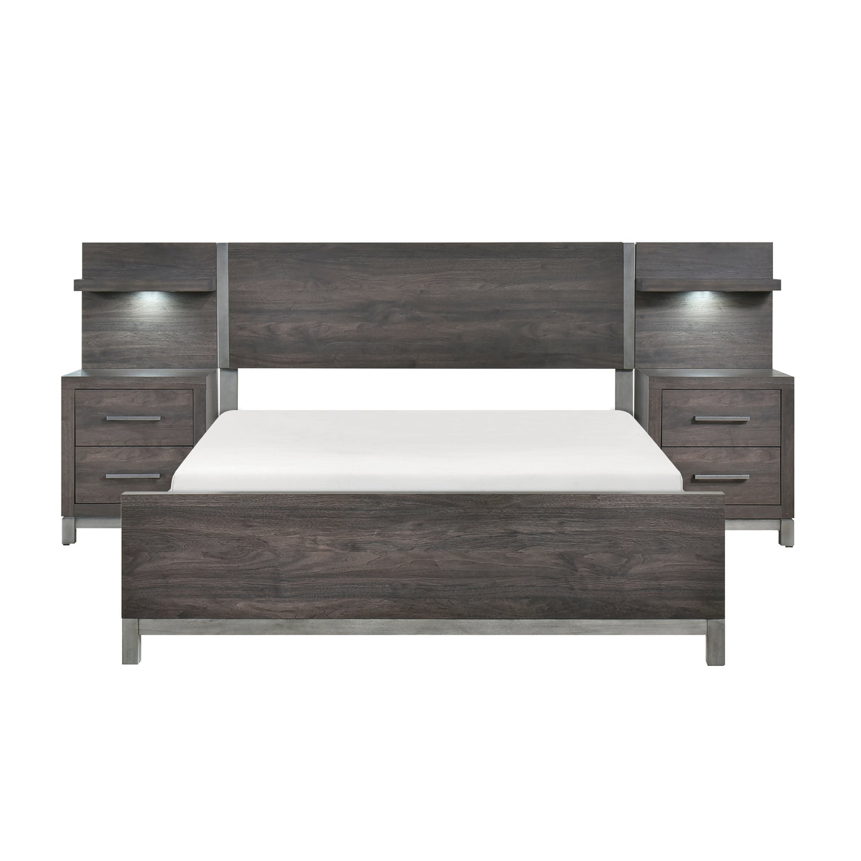 Zephyr Brownish Gray King Panel Bed from Homelegance - Luna Furniture