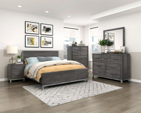 Zephyr Brownish Gray Queen Bed from Homelegance - Luna Furniture