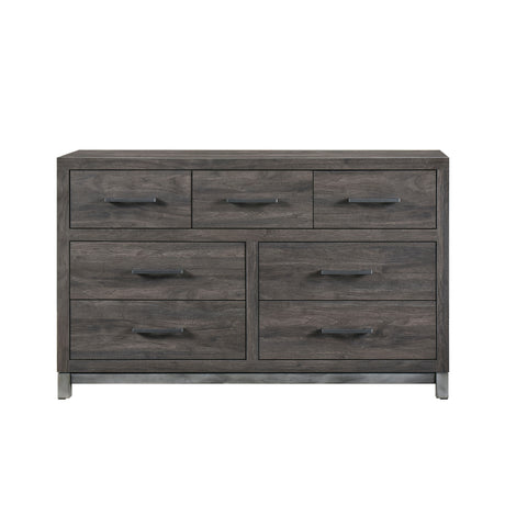 Zephyr Brownish Gray 4pc Set (QB+NS+DR+MR) from Homelegance - Luna Furniture