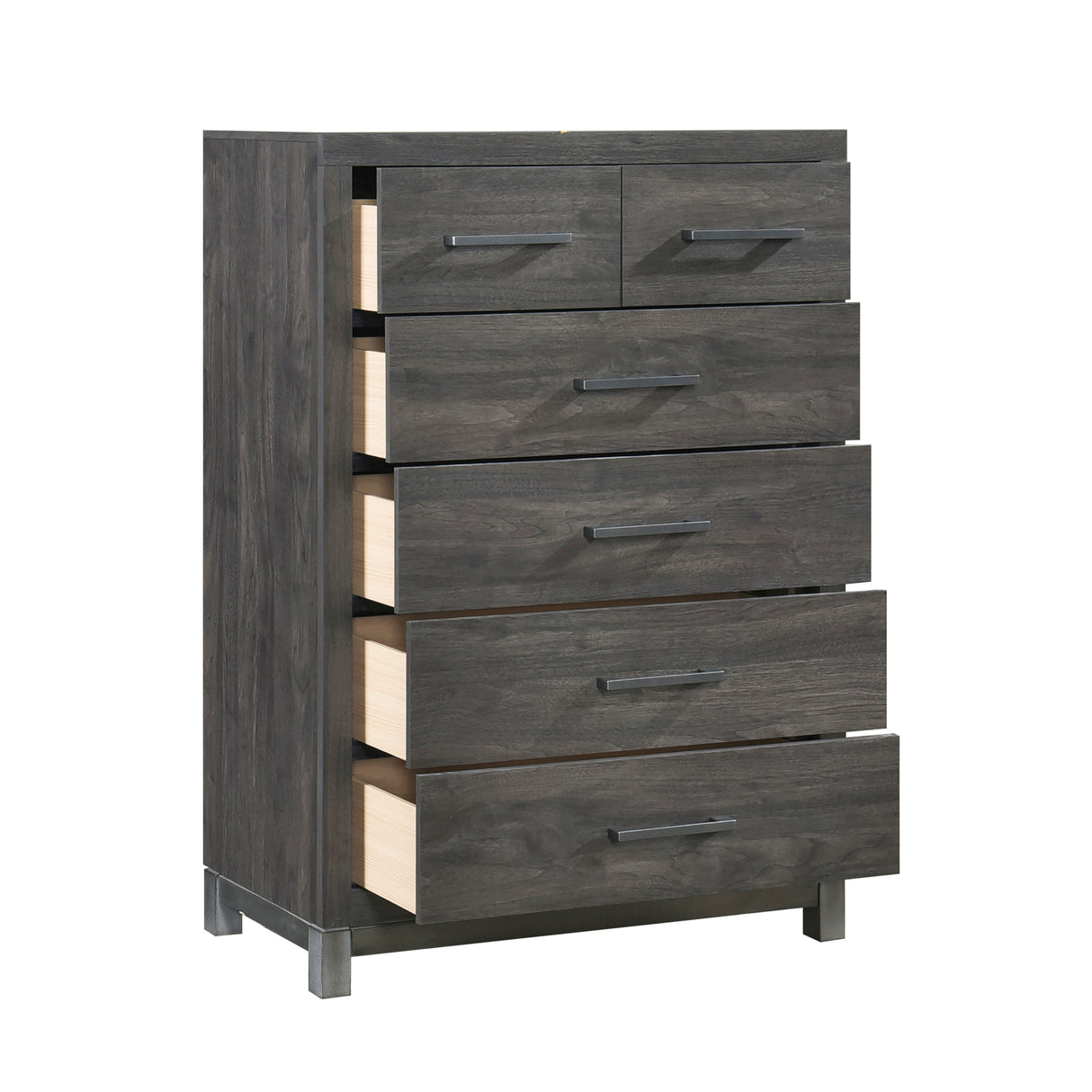 Zephyr Brownish Gray 5pc Set (QB+NS+DR+MR+CH) from Homelegance - Luna Furniture