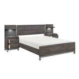 Zephyr Brownish Gray Wall Bedroom Set from Homelegance - Luna Furniture