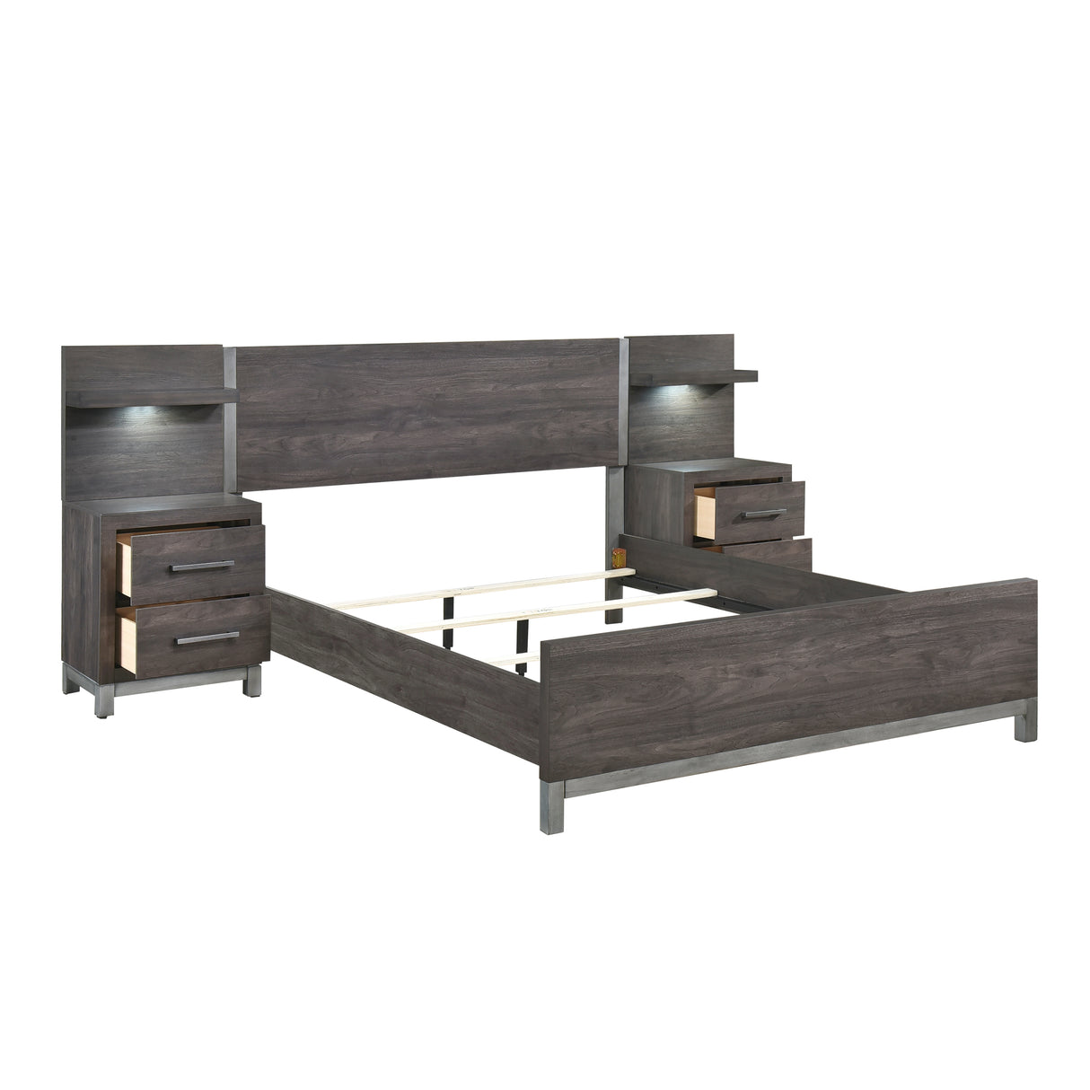 Zephyr Brownish Gray Wall Bedroom Set from Homelegance - Luna Furniture