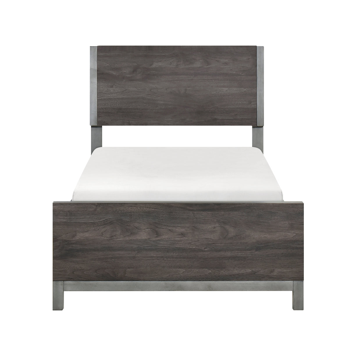 Zephyr Brownish Gray Twin Panel Bed from Homelegance - Luna Furniture
