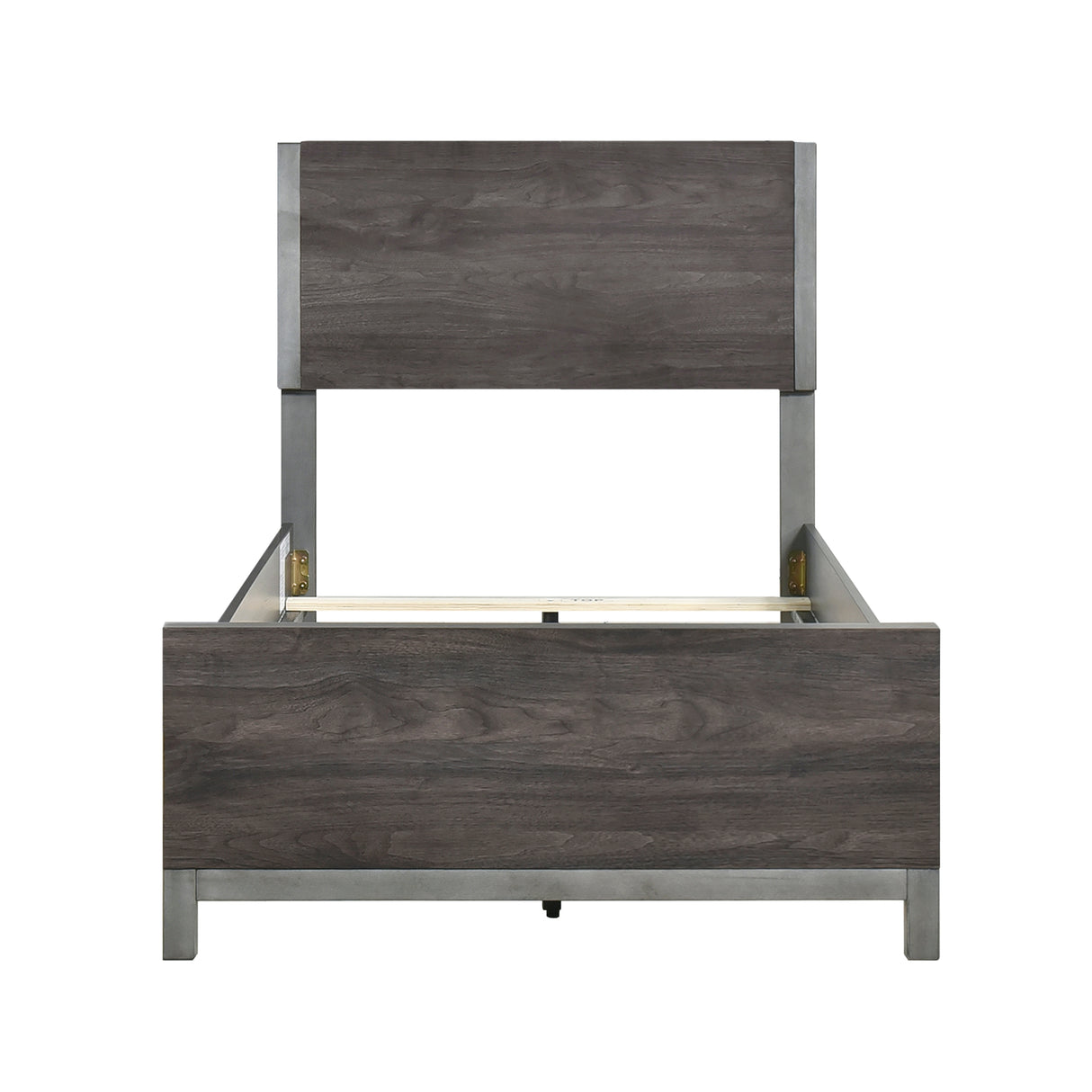 Zephyr Brownish Gray Twin Panel Bed from Homelegance - Luna Furniture