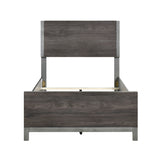Zephyr Brownish Gray Twin Panel Bed from Homelegance - Luna Furniture
