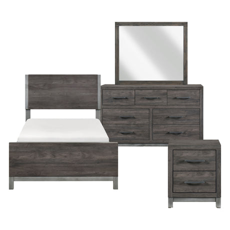 Zephyr Brownish Gray 4pc Set (TB+NS+DR+MR) from Homelegance - Luna Furniture
