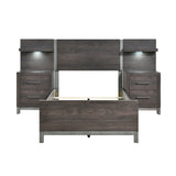 Zephyr Brownish Gray 5pc Set Twin Wall Bed (TB+2NS+2NS-P) from Homelegance - Luna Furniture