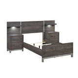 Zephyr Brownish Gray 5pc Set Twin Wall Bed (TB+2NS+2NS-P) from Homelegance - Luna Furniture