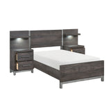Zephyr Brownish Gray 5pc Set Twin Wall Bed (TB+2NS+2NS-P) from Homelegance - Luna Furniture
