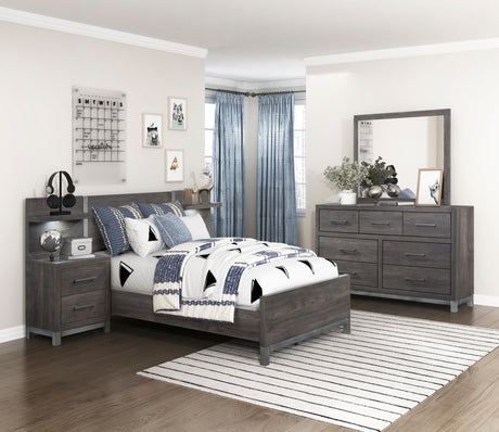 Zephyr Brownish Gray 5pc Set Twin Wall Bed (TB+2NS+2NS-P) from Homelegance - Luna Furniture