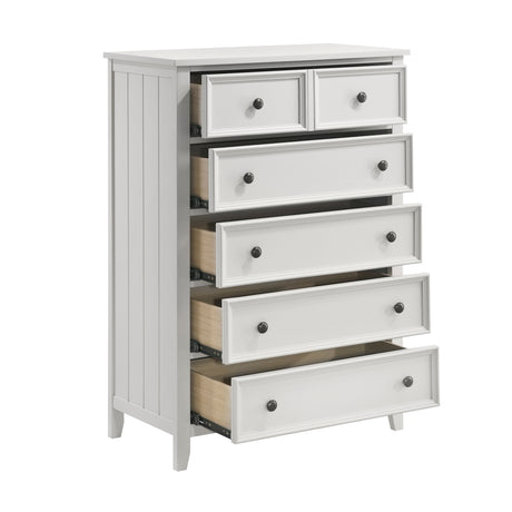 Donahue White 5pc Set (QB+NS+DR+MR+CH) from Homelegance - Luna Furniture