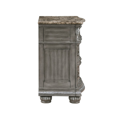 Bennington Gray 4pc Set (QB+NS+DR+MR) from Homelegance - Luna Furniture