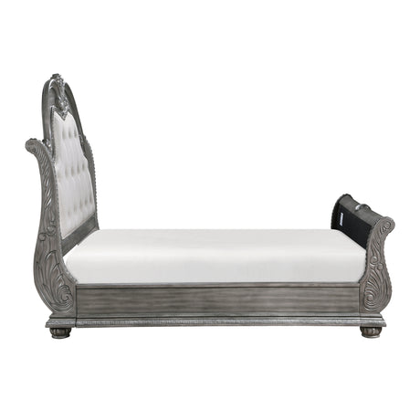 Bennington Gray Queen Sleigh Bed from Homelegance - Luna Furniture