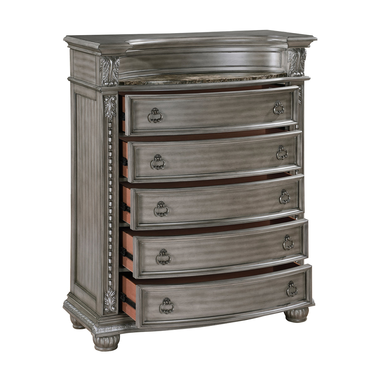 Bennington Gray 4pc Set (QB+NS+DR+MR) from Homelegance - Luna Furniture