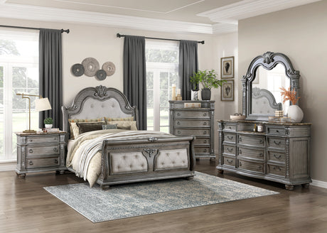 Bennington Gray Eastern King Bed from Homelegance - Luna Furniture