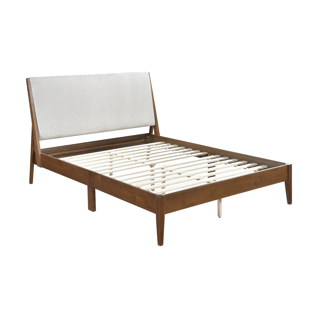 Jasper Light Gray/Chestnut Queen Platform Bed from Homelegance - Luna Furniture