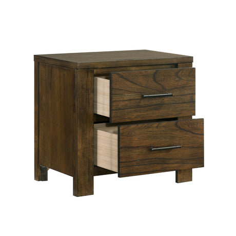Sullivan Brown 5-Piece Bedroom Set (Queen Bed, Nightstand, Dresser, Mirror, Chest) from Homelegance - Luna Furniture