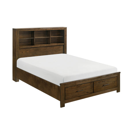 Sullivan Brown 5-Piece Bedroom Set (Queen Bed, Nightstand, Dresser, Mirror, Chest) from Homelegance - Luna Furniture