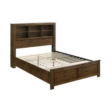 Sullivan Brown Youth Platform Wall Bedroom Set from Homelegance - Luna Furniture