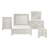 Theodora Pearl White 5pc Set (QB+NS+DR+MR+CH) from Homelegance - Luna Furniture