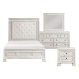 Theodora Pearl White 5pc Set (QB+NS+DR+MR+CH) from Homelegance - Luna Furniture
