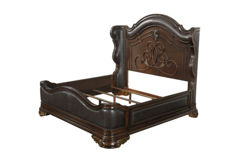 Royal Highlands Rich Cherry Queen Bed from Homelegance - Luna Furniture