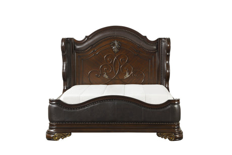 Royal Highlands Rich Cherry Queen Bed from Homelegance - Luna Furniture