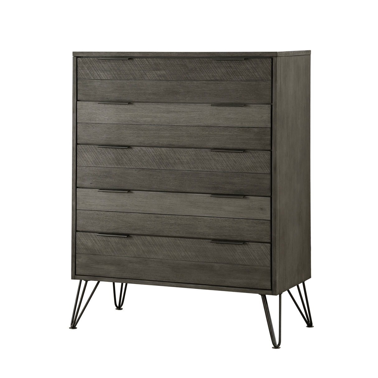 Urbanite Gray 5-Piece Bedroom Set (Queen Bed, Nightstand, Dresser, Mirror, Chest) from Homelegance - Luna Furniture