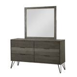 Tamsin Silver/Gray Metallic Queen LED Upholstered Storage Platform Bed