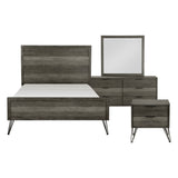 Royal Highlands Rich Cherry King Upholstered Panel Bed from Homelegance - Luna Furniture