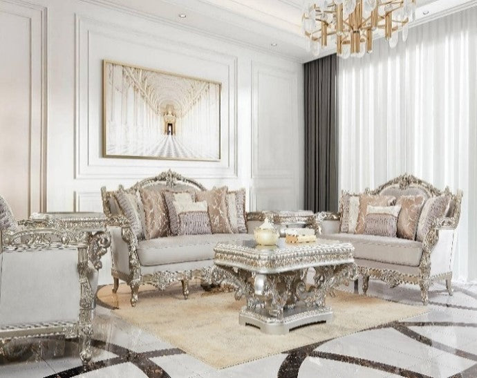 HD-1609 Metallic Antique Gold/Perfect Brown Chair from Homey Design - Luna Furniture