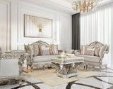 HD-1609 Metallic Antique Gold/Perfect Brown Sofa from Homey Design - Luna Furniture