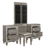 Tamsin Silver/Gray Vanity Dresser with Mirror from Homelegance - Luna Furniture