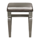 Tamsin Silver/Gray Metallic Queen LED Upholstered Storage Platform Bed from Homelegance - Luna Furniture
