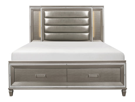 Tamsin Silver/Gray Vanity Dresser with Mirror from Homelegance - Luna Furniture