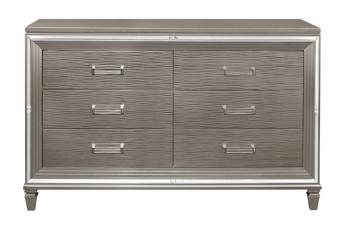 Tamsin Silver/Gray Vanity Dresser with Mirror from Homelegance - Luna Furniture