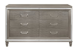 Tamsin Silver/Gray Vanity Dresser with Mirror from Homelegance - Luna Furniture