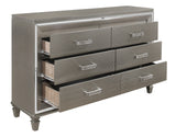 Tamsin Silver/Gray Vanity Dresser with Mirror from Homelegance - Luna Furniture