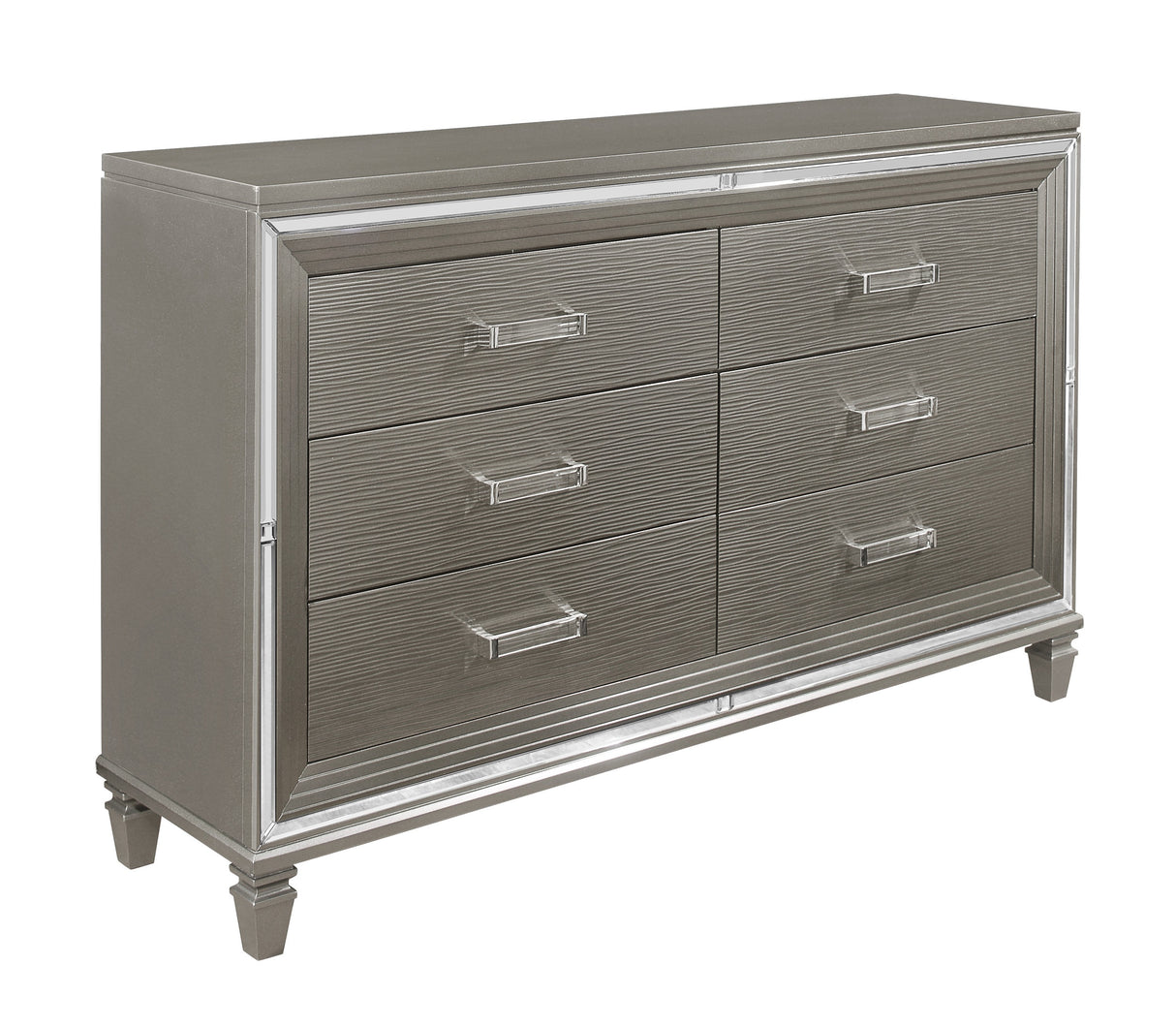 Tamsin Silver/Gray Vanity Dresser with Mirror from Homelegance - Luna Furniture