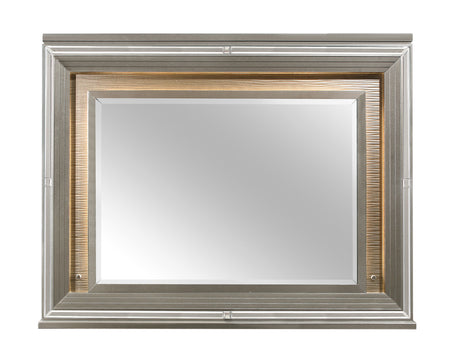 Tamsin Silver/Gray Vanity Dresser with Mirror from Homelegance - Luna Furniture