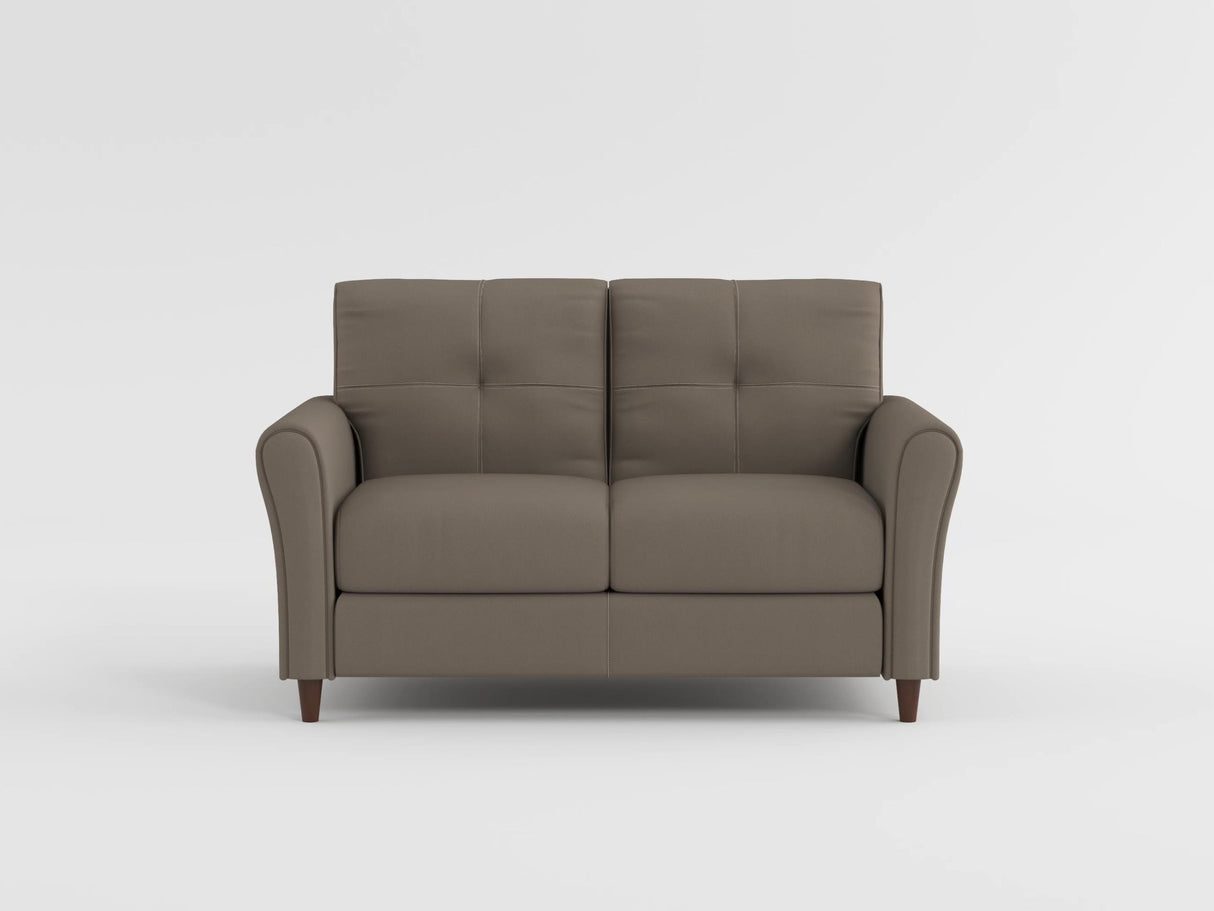 Dunleith Light Brown Velvet Loveseat from Homelegance - Luna Furniture