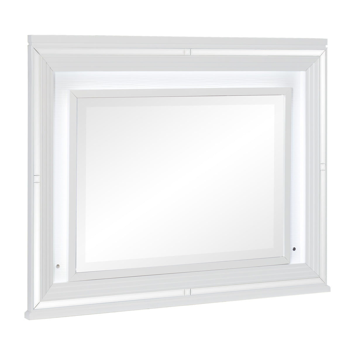 Tamsin White Vanity Dresser with Mirror from Homelegance - Luna Furniture