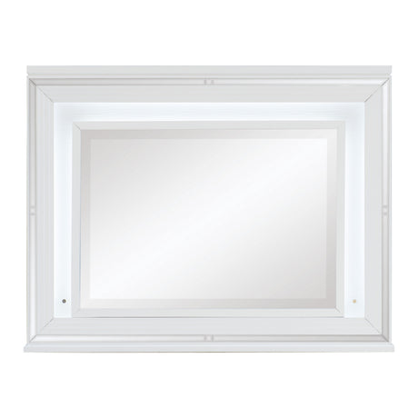 Tamsin White Vanity Dresser with Mirror from Homelegance - Luna Furniture