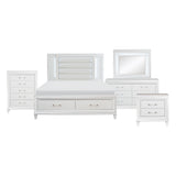 Tamsin White 5-Piece Bedroom Set (Queen Bed, Nightstand, Dresser, Mirror, Chest) from Homelegance - Luna Furniture