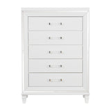 Tamsin White 5-Piece Bedroom Set (Queen Bed, Nightstand, Dresser, Mirror, Chest) from Homelegance - Luna Furniture