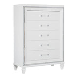 Tamsin White 5-Piece Bedroom Set (Queen Bed, Nightstand, Dresser, Mirror, Chest) from Homelegance - Luna Furniture