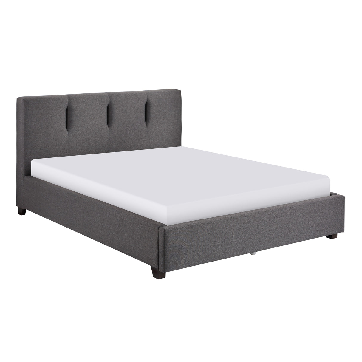Aitana Graphite Queen Platform Bed with Storage Footboard from Homelegance - Luna Furniture