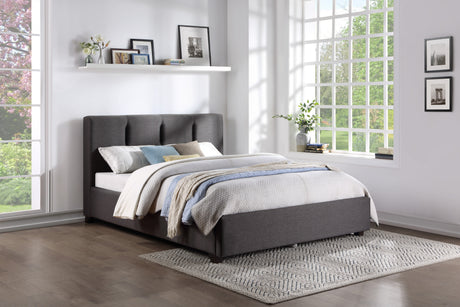 Aitana Graphite Eastern King Platform Bed with Storage Footboard from Homelegance - Luna Furniture