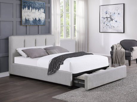 Aitana Gray California King Platform Bed with Storage Drawer from Homelegance - Luna Furniture