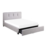 Aitana Gray Eastern King Platform Bed with Storage Drawer from Homelegance - Luna Furniture
